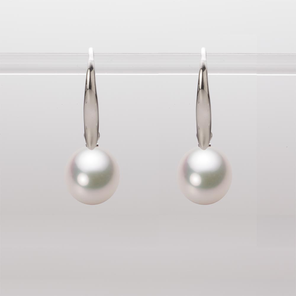 8.5mm アコヤ真珠ピアス （ホワイトピンク・マリン）