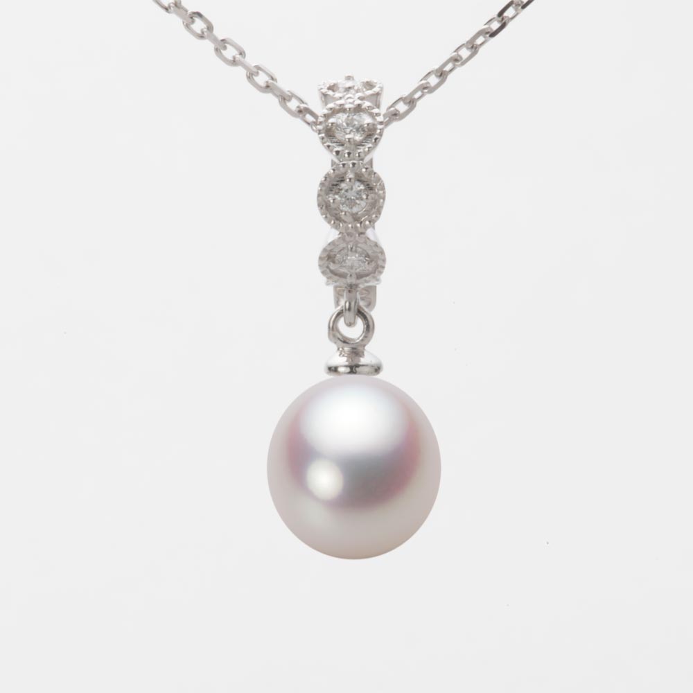 8.5mm アコヤ真珠ペンダント （ホワイトピンク・ロゼ）