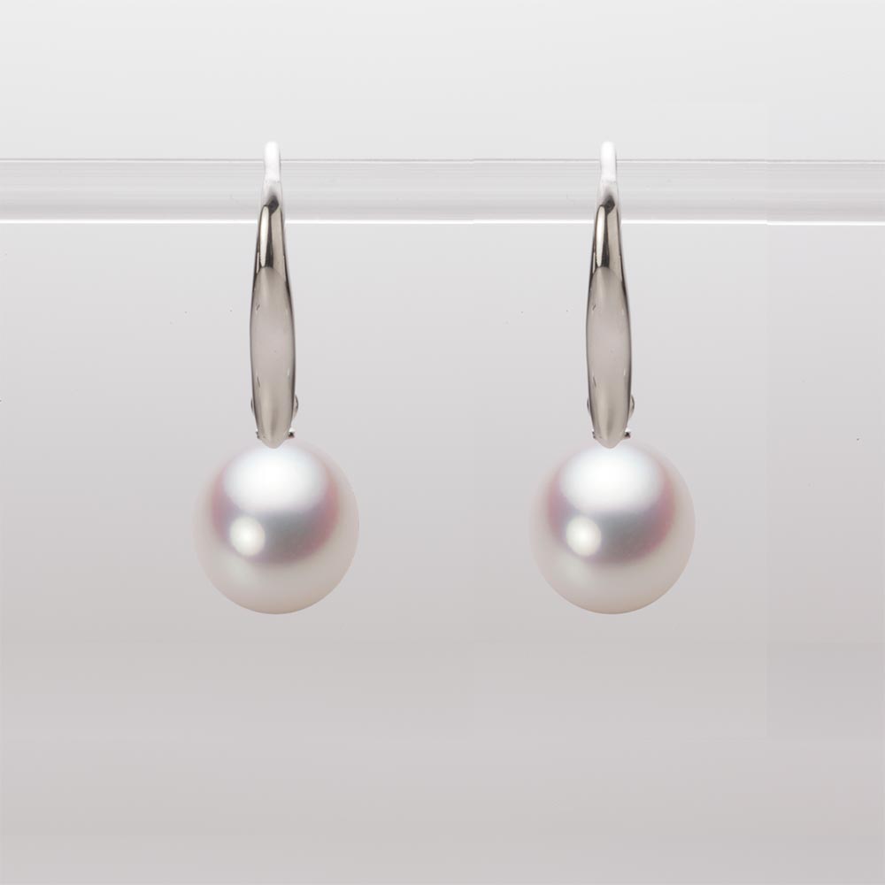 8.5mm アコヤ真珠ピアス （ホワイトピンク・ロゼ）