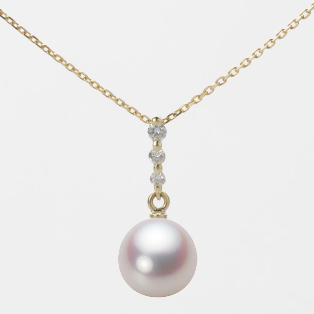 8.5mm アコヤ真珠ペンダント （ホワイトピンク・ロゼ）