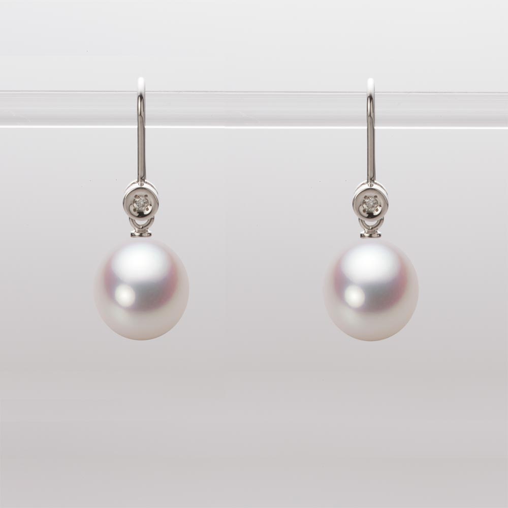 8.5mm アコヤ真珠ピアス （ホワイトピンク・ロゼ）