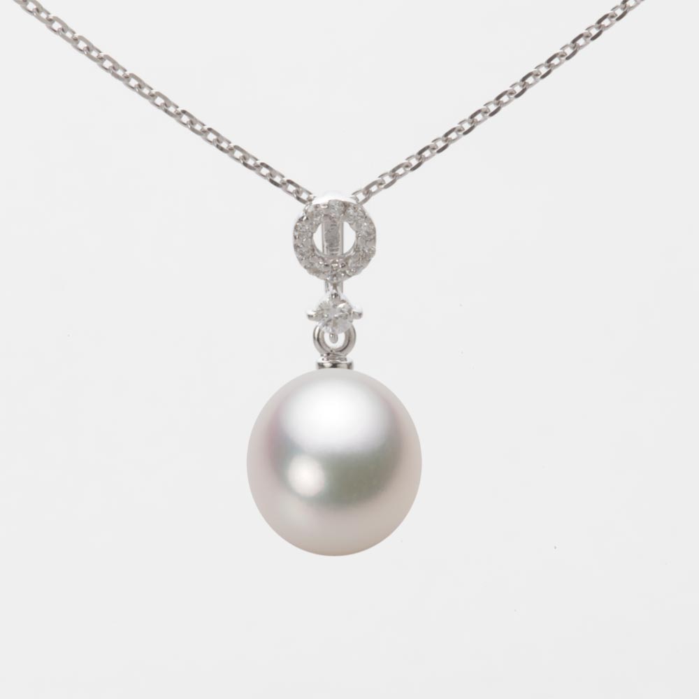 8.5mm アコヤ真珠ペンダント （ホワイトピンク・マリン）