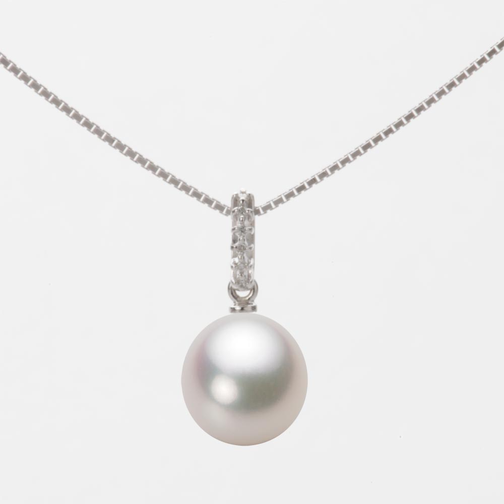 8.5mm アコヤ真珠ペンダント （ホワイトピンク・マリン）