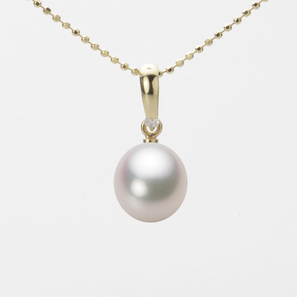 8.5mm アコヤ真珠ペンダント （ホワイトピンク・マリン）