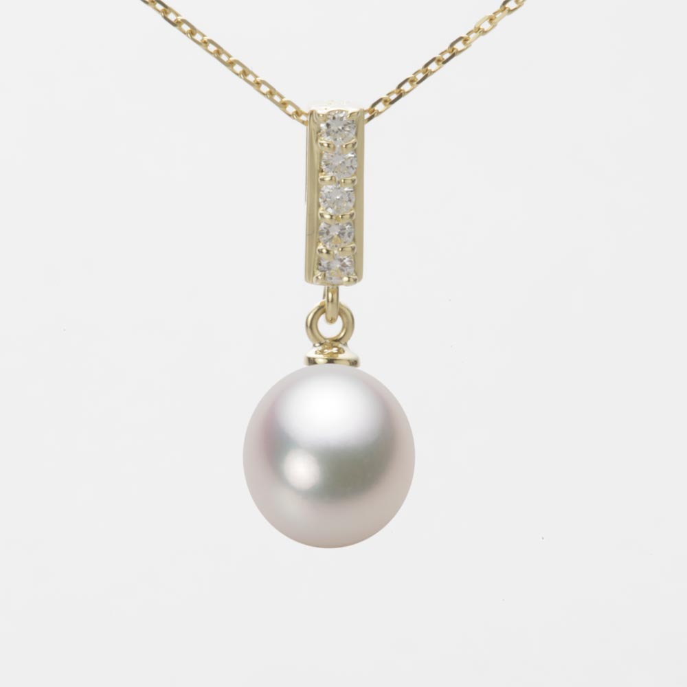 8.5mm アコヤ真珠ペンダント （ホワイトピンク・マリン）