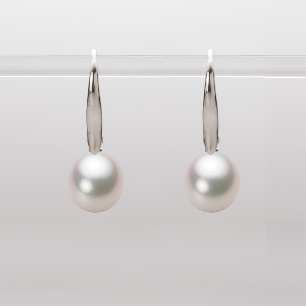 8.5mm アコヤ真珠ピアス （ホワイトピンク・マリン）