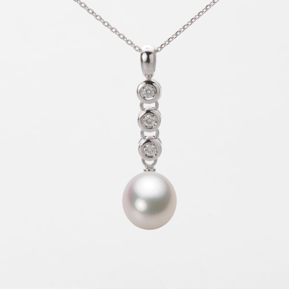 8.5mm アコヤ真珠ペンダント （ホワイトピンク・マリン）