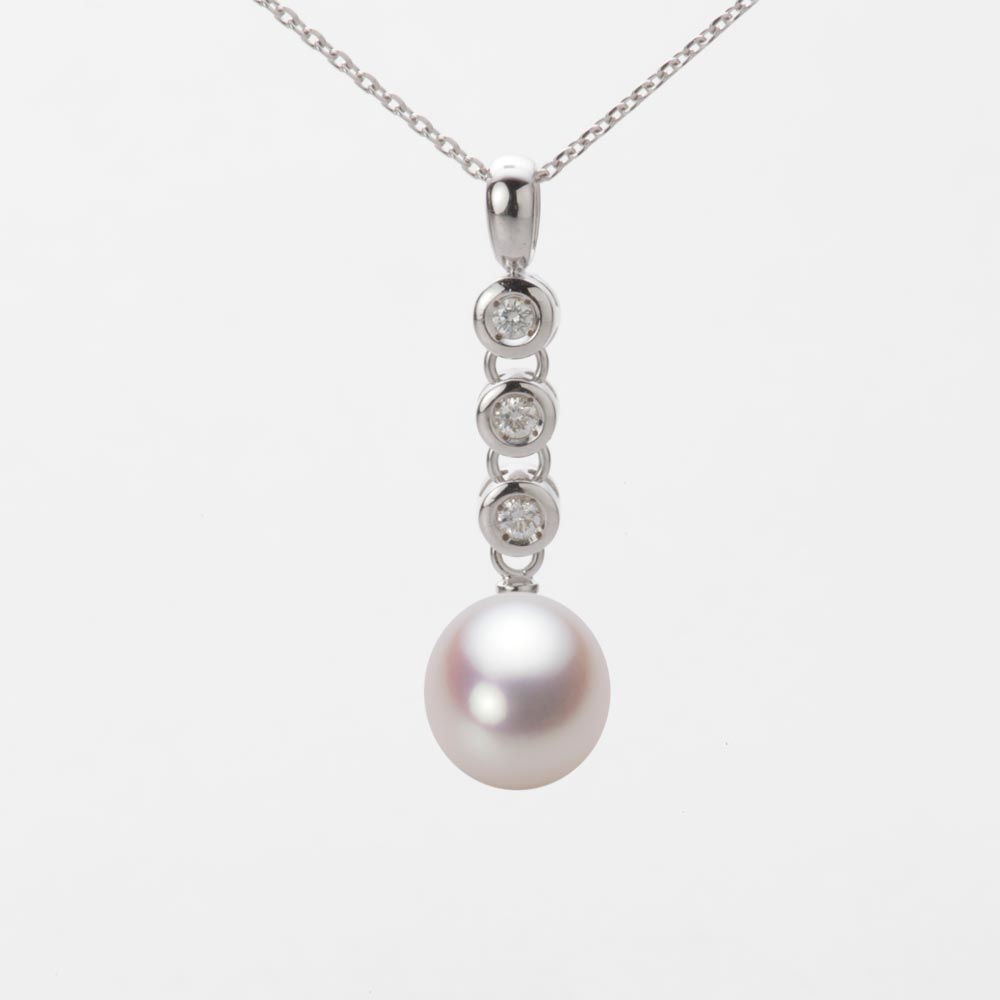 8.5mm アコヤ真珠ペンダント （ホワイトピンク・ロゼ）