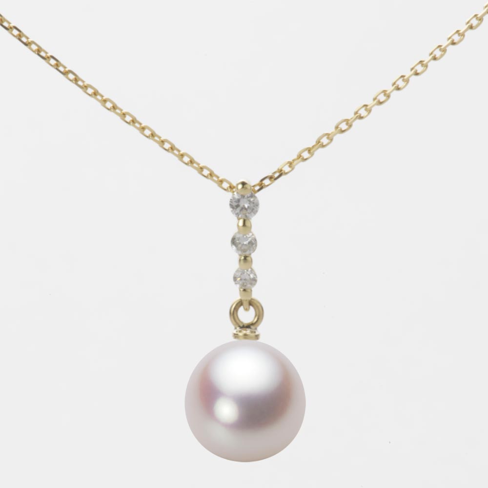 8.5mm アコヤ真珠ペンダント （ホワイトピンク・ロゼ）