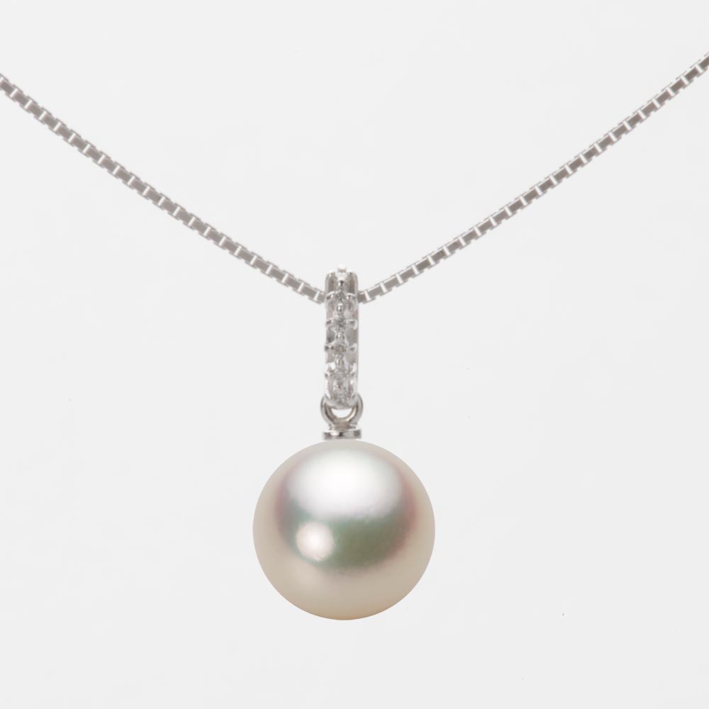 8.5mmアコヤ真珠ペンダント（シャンパンゴールド）