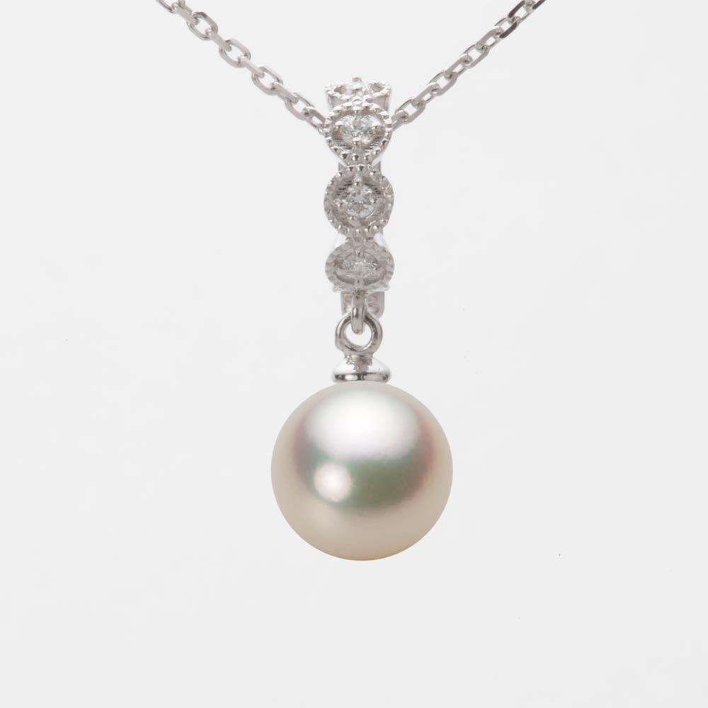 8.5mmアコヤ真珠ペンダント（シャンパンゴールド）