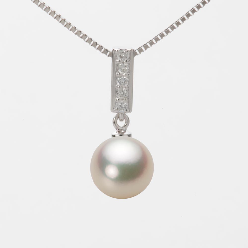 8.5mmアコヤ真珠ペンダント（シャンパンゴールド）