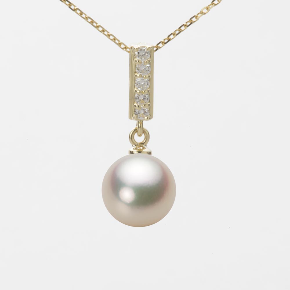 8.5mmアコヤ真珠ペンダント（シャンパンゴールド）