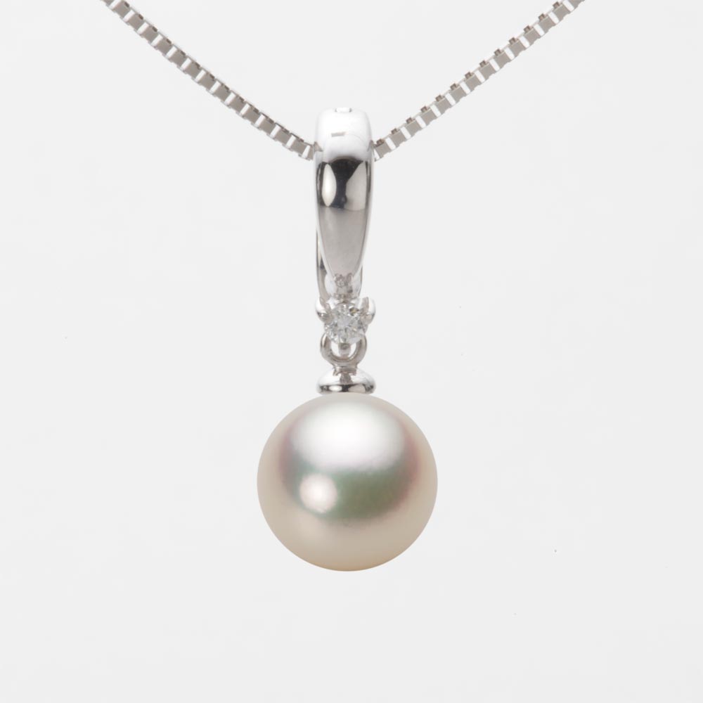 8.5mmアコヤ真珠ペンダント（シャンパンゴールド）