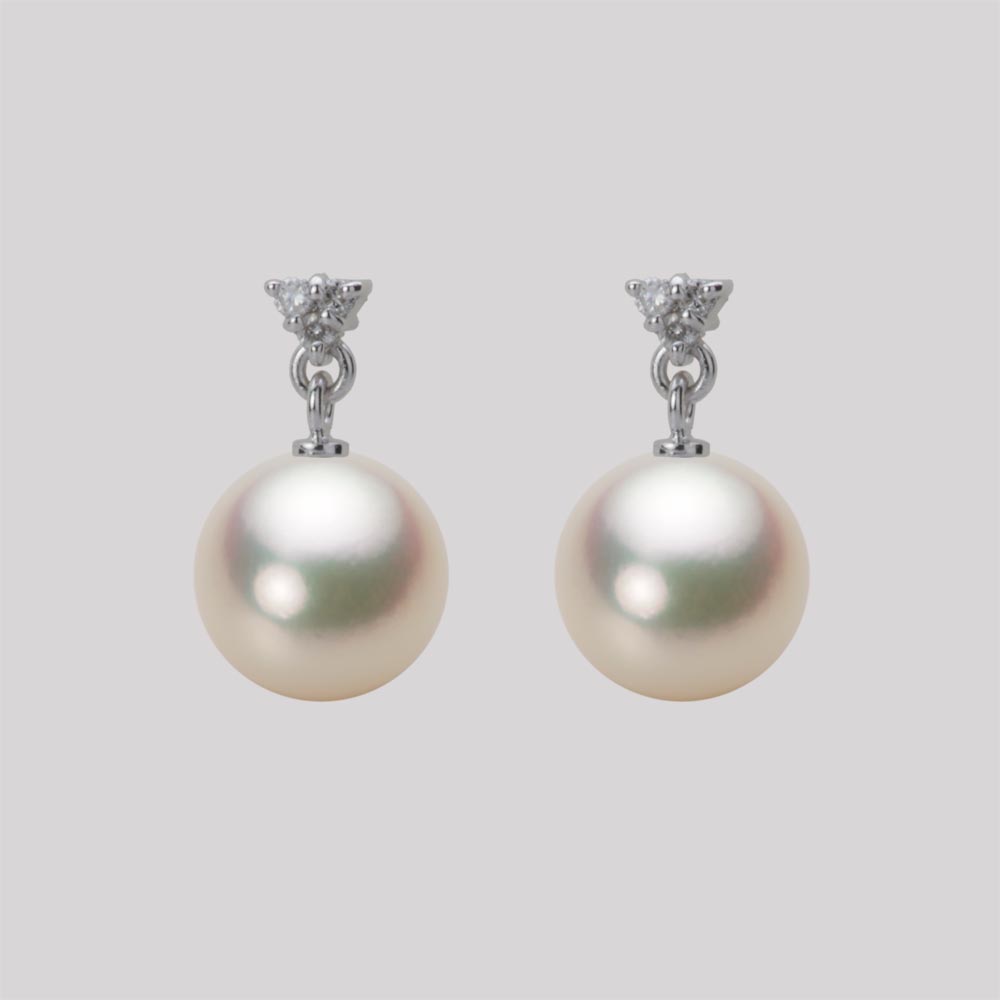 8.5mmアコヤ真珠ピアス（シャンパンゴールド）