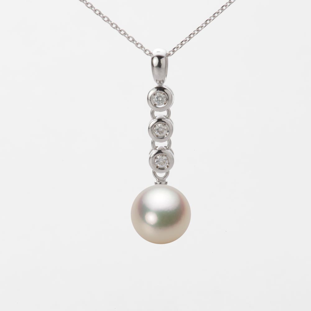 8.5mmアコヤ真珠ペンダント（シャンパンゴールド）