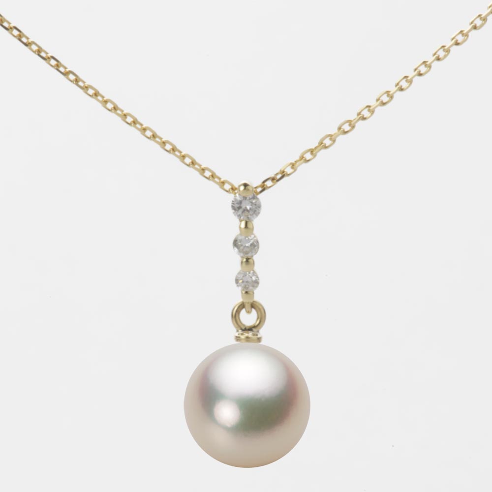 8.5mmアコヤ真珠ペンダント（シャンパンゴールド）