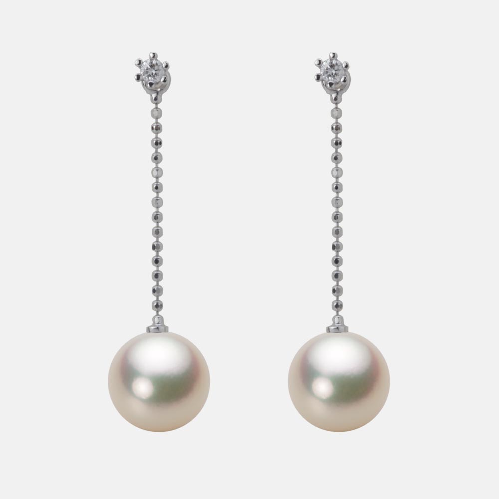 8.5mmアコヤ真珠ピアス（シャンパンゴールド）