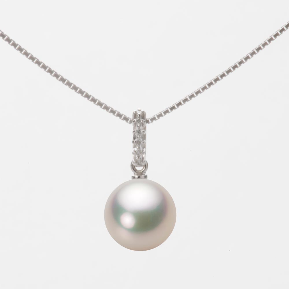 8.5mmアコヤ真珠ペンダント（シャンパンホワイト）