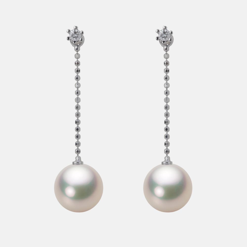 8.5mmアコヤ真珠ピアス（シャンパンホワイト）