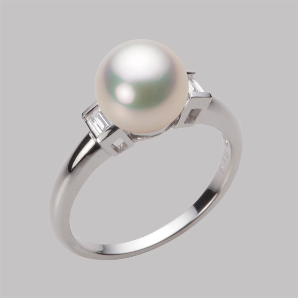 8.5mmアコヤ真珠リング（シャンパンホワイト）