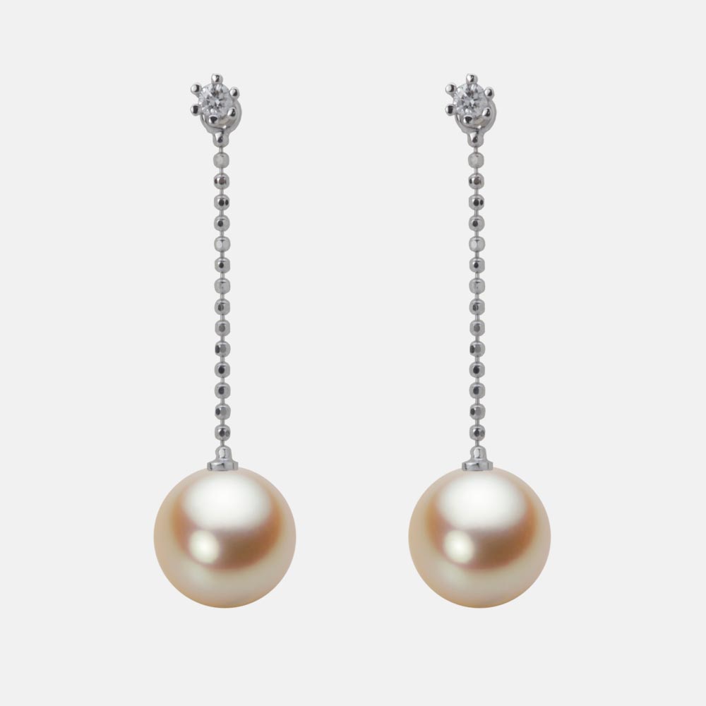 8.5mmアコヤ真珠ピアス（ナチュラルゴールド）