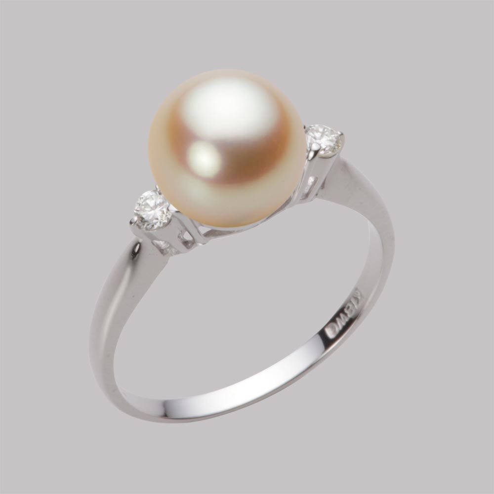 8.5mmアコヤ真珠リング（ナチュラルゴールド）