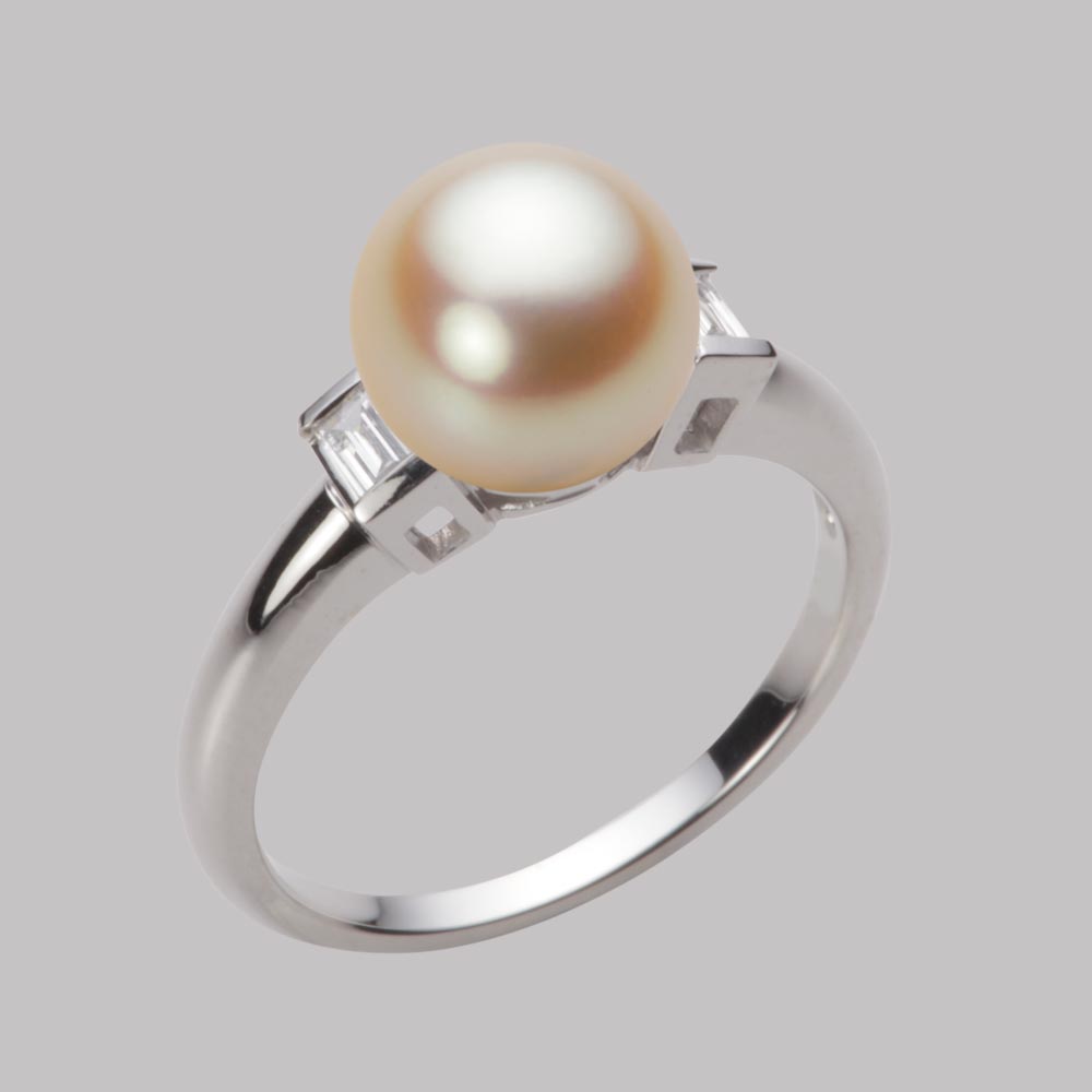 8.5mmアコヤ真珠リング（ナチュラルゴールド）