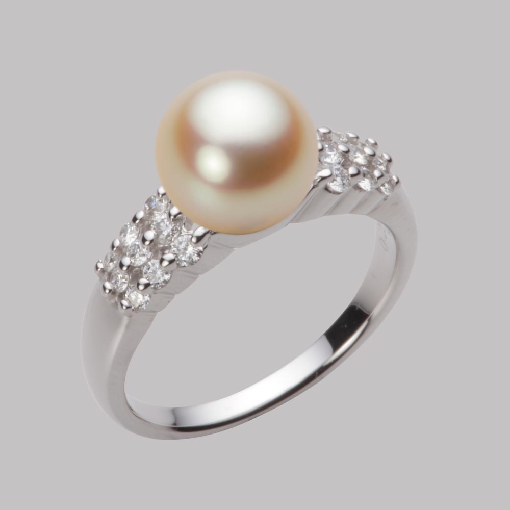 8.5mmアコヤ真珠リング（ナチュラルゴールド）