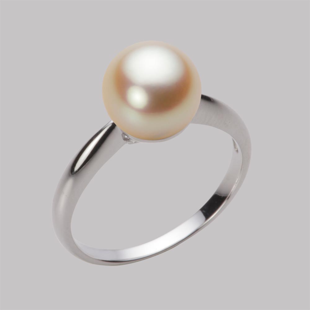 8.5mmアコヤ真珠リング（ナチュラルゴールド）