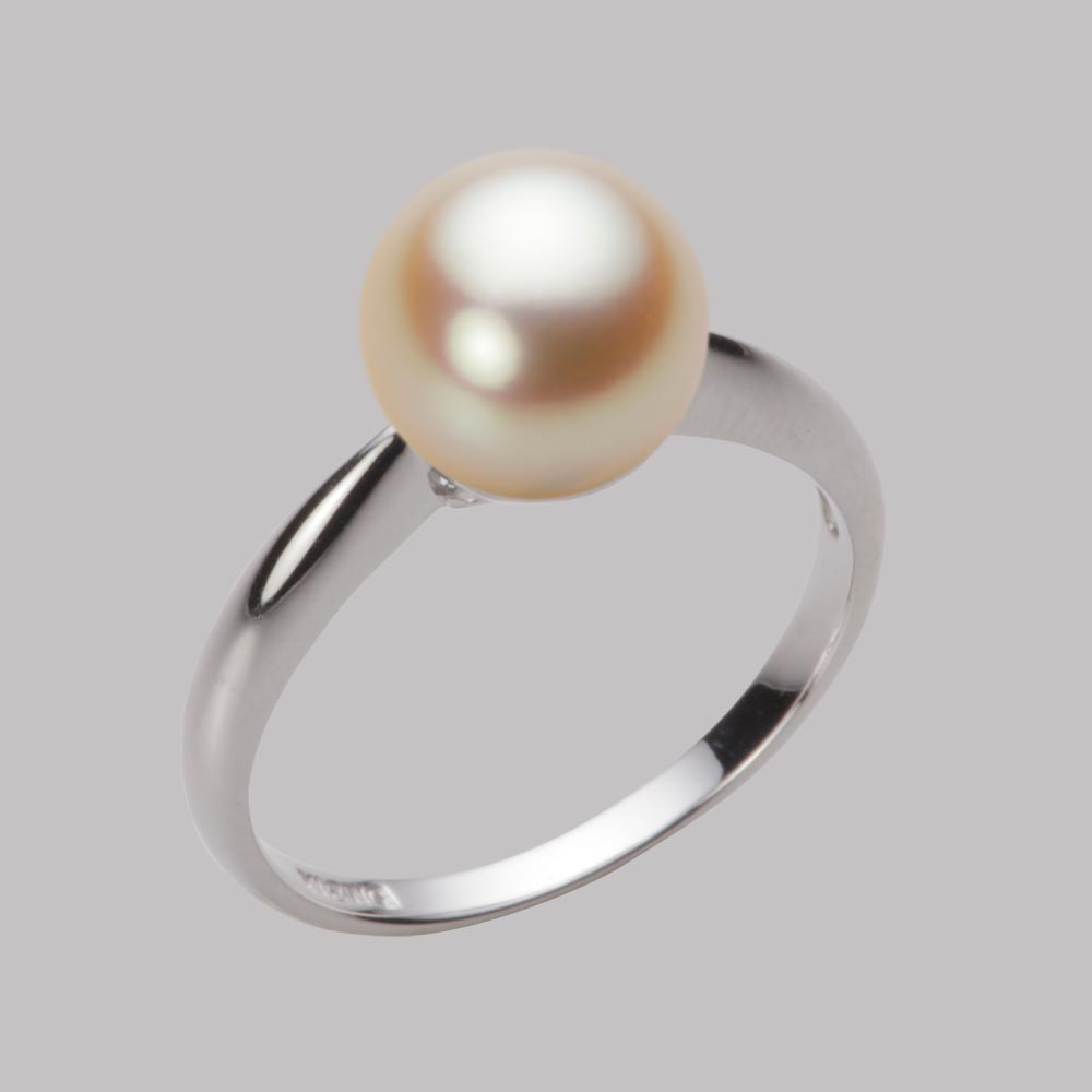 8.5mmアコヤ真珠リング（ナチュラルゴールド）