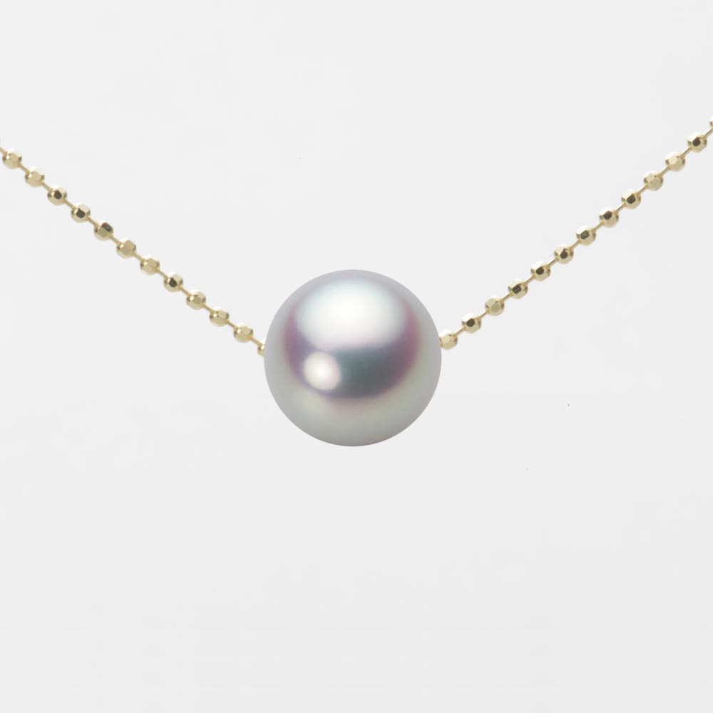 8.5mmアコヤ真珠ペンダント （シルバーグレー）