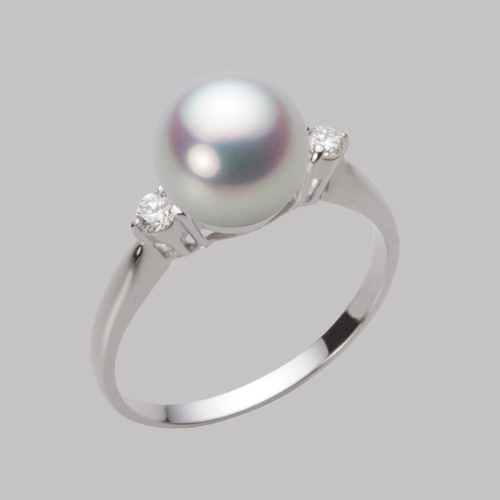 8.5mmアコヤ真珠リング（シルバーグレー）