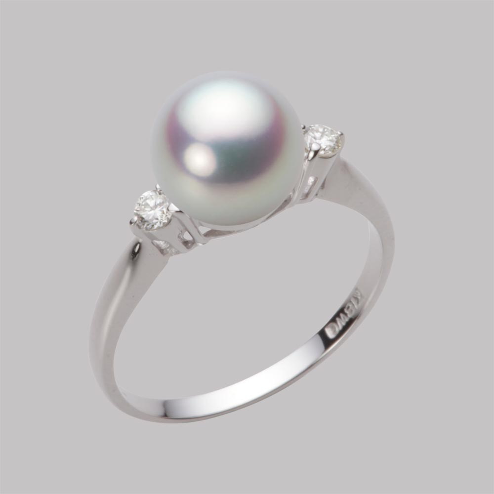 8.5mmアコヤ真珠リング（シルバーグレー）