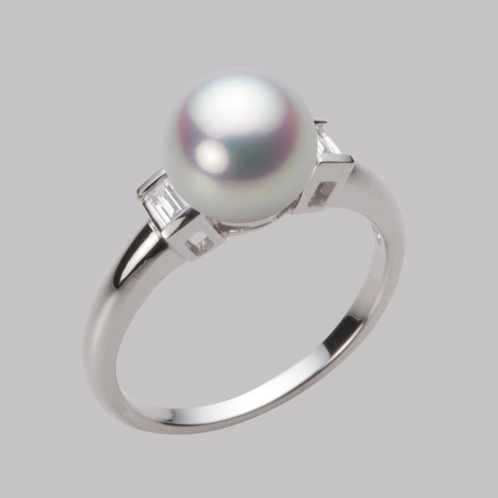 8.5mmアコヤ真珠リング（シルバーグレー）