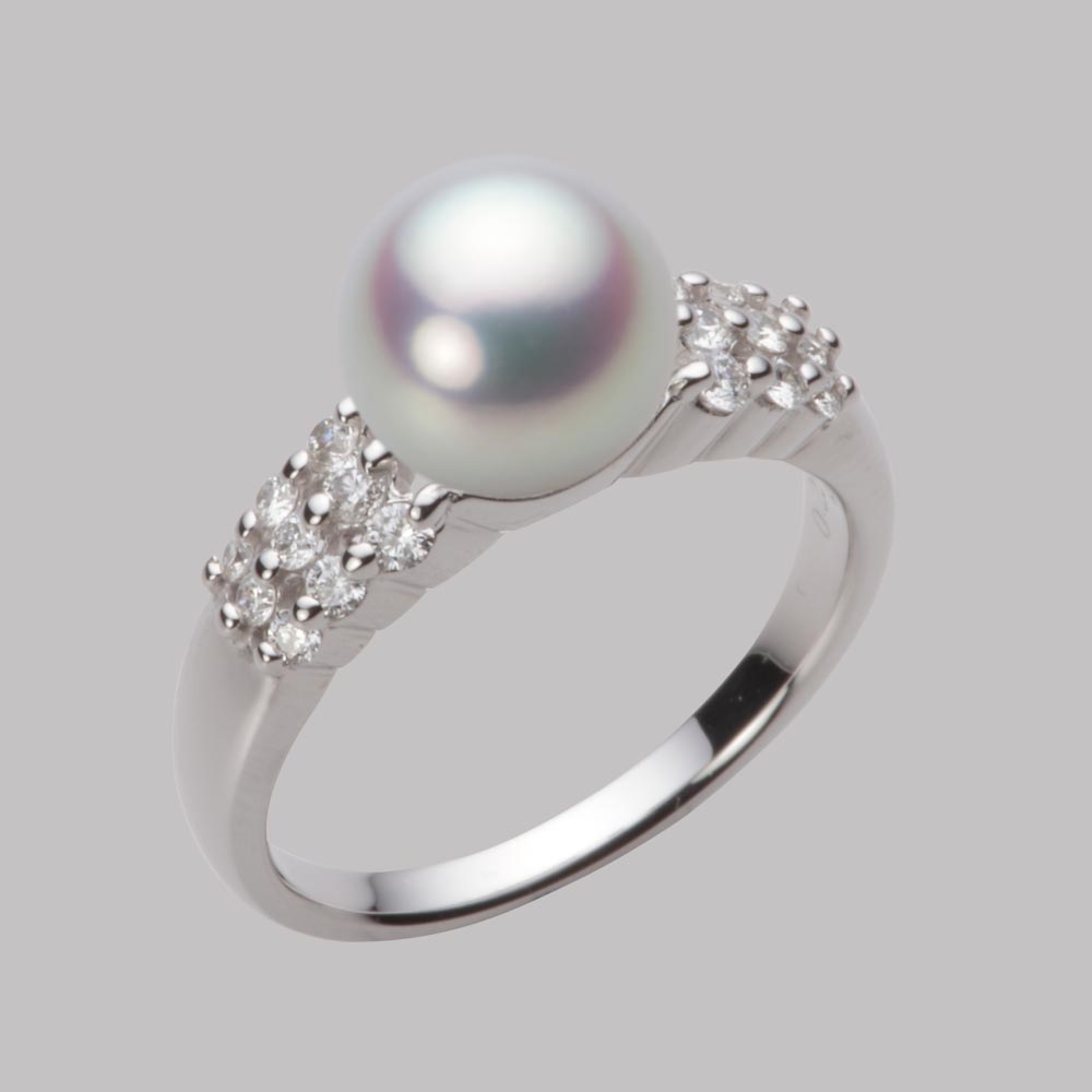 8.5mmアコヤ真珠リング（シルバーグレー）