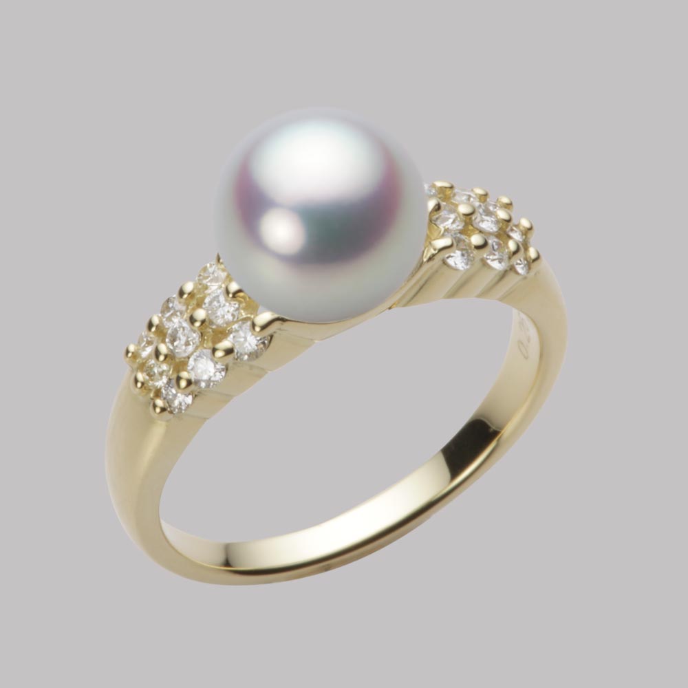 8.5mmアコヤ真珠リング（シルバーグレー）