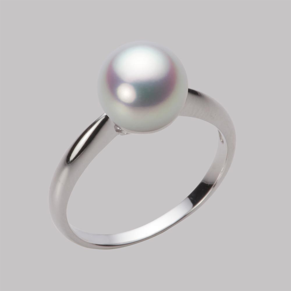 8.5mmアコヤ真珠リング（シルバーグレー）