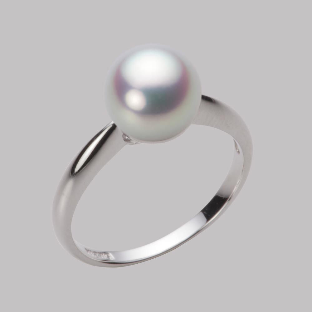 8.5mmアコヤ真珠リング（シルバーグレー）