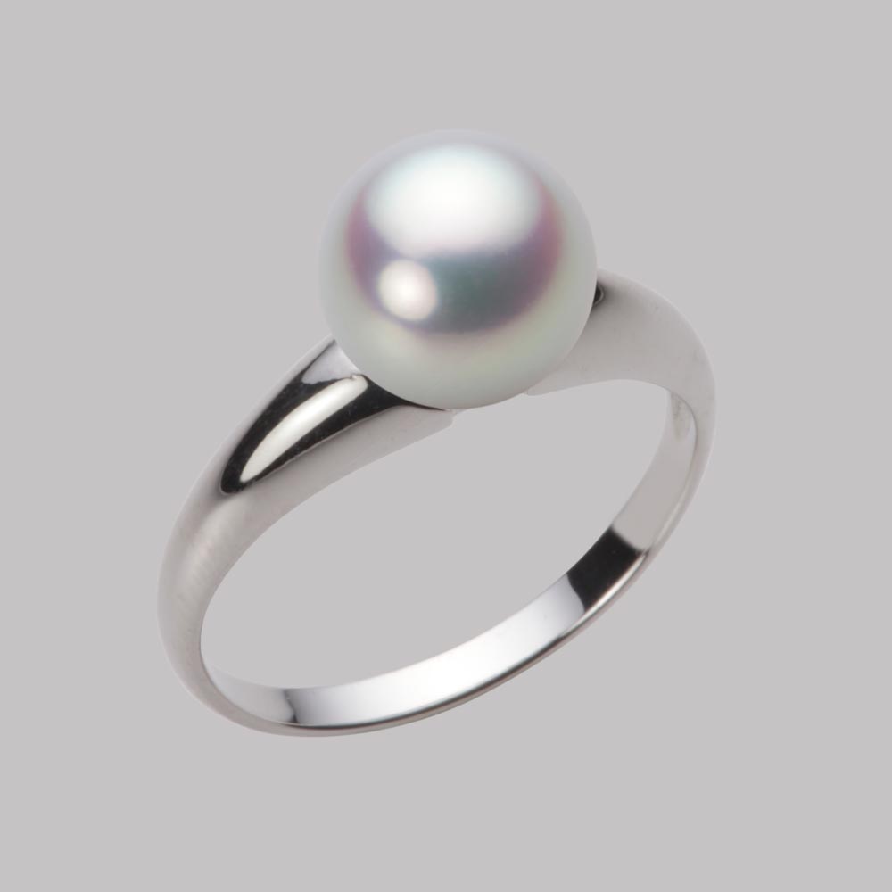 8.5mmアコヤ真珠リング（シルバーグレー）