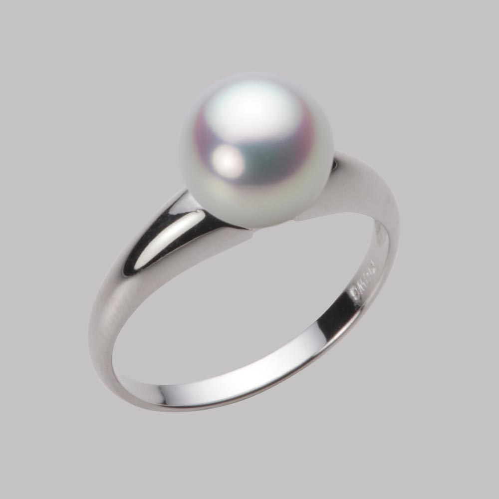 8.5mmアコヤ真珠リング（シルバーグレー）