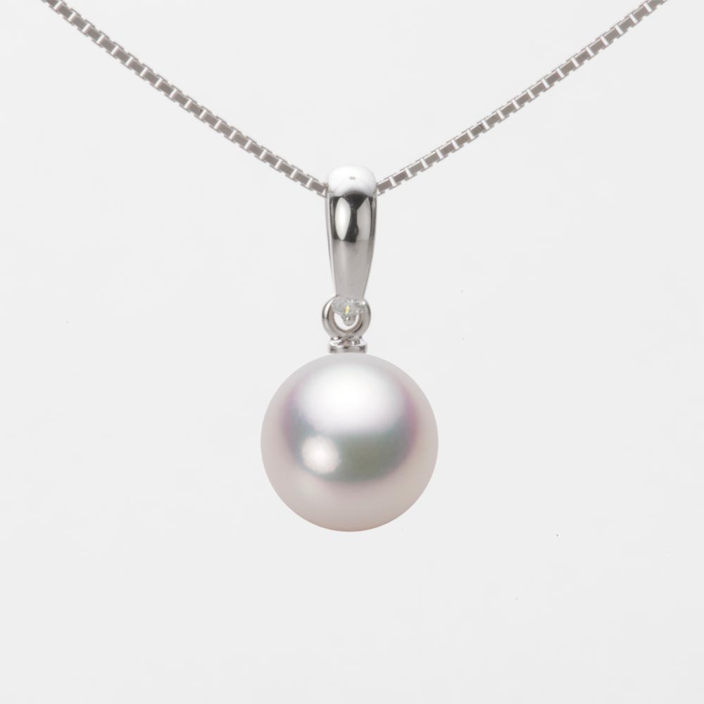 8.5mmアコヤ真珠ペンダント（ホワイトピンク・マリン）