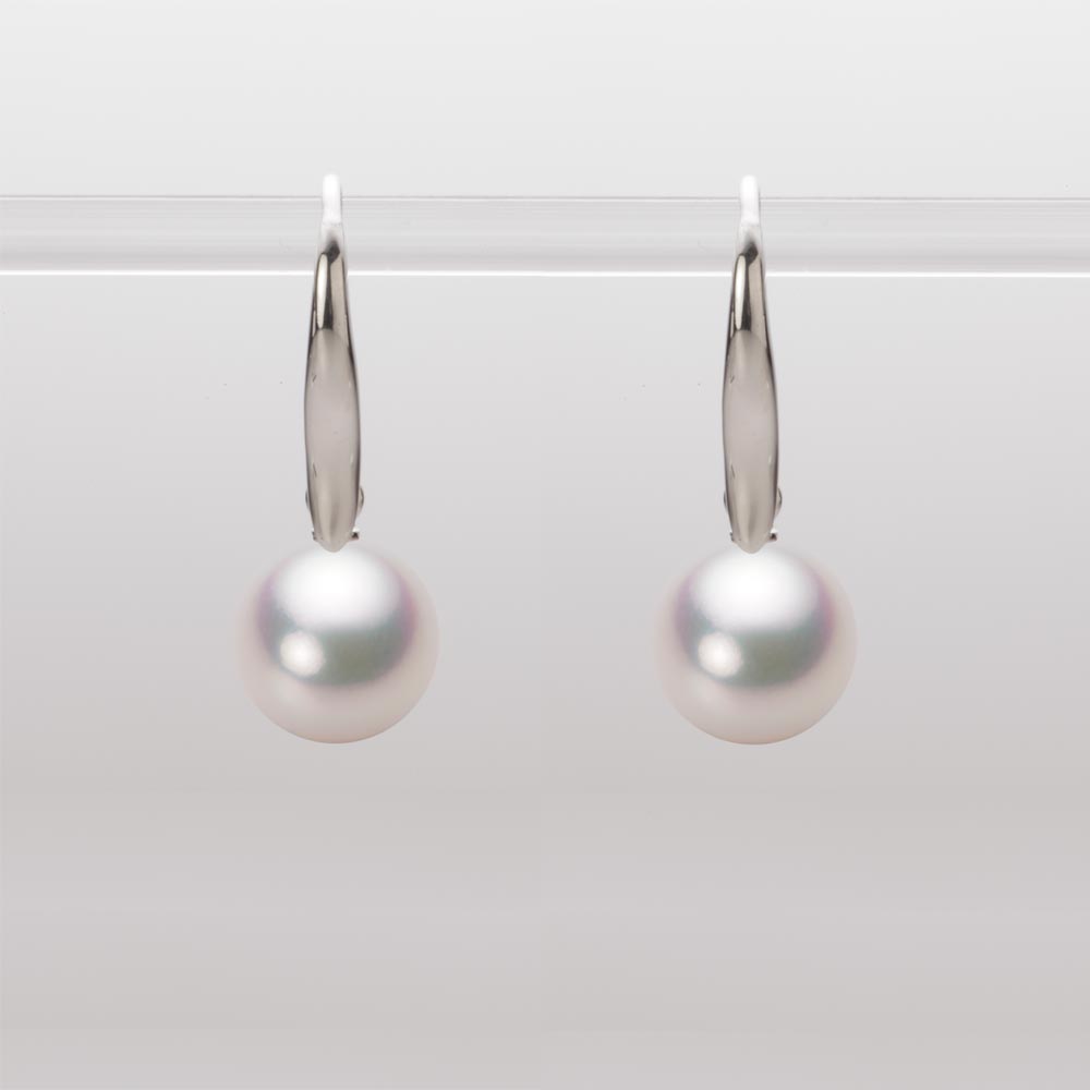 8.5mmアコヤ真珠ピアス（ホワイトピンク・マリン）