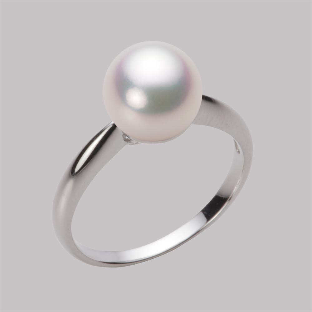 8.5mmアコヤ真珠リング（ホワイトピンク・マリン）