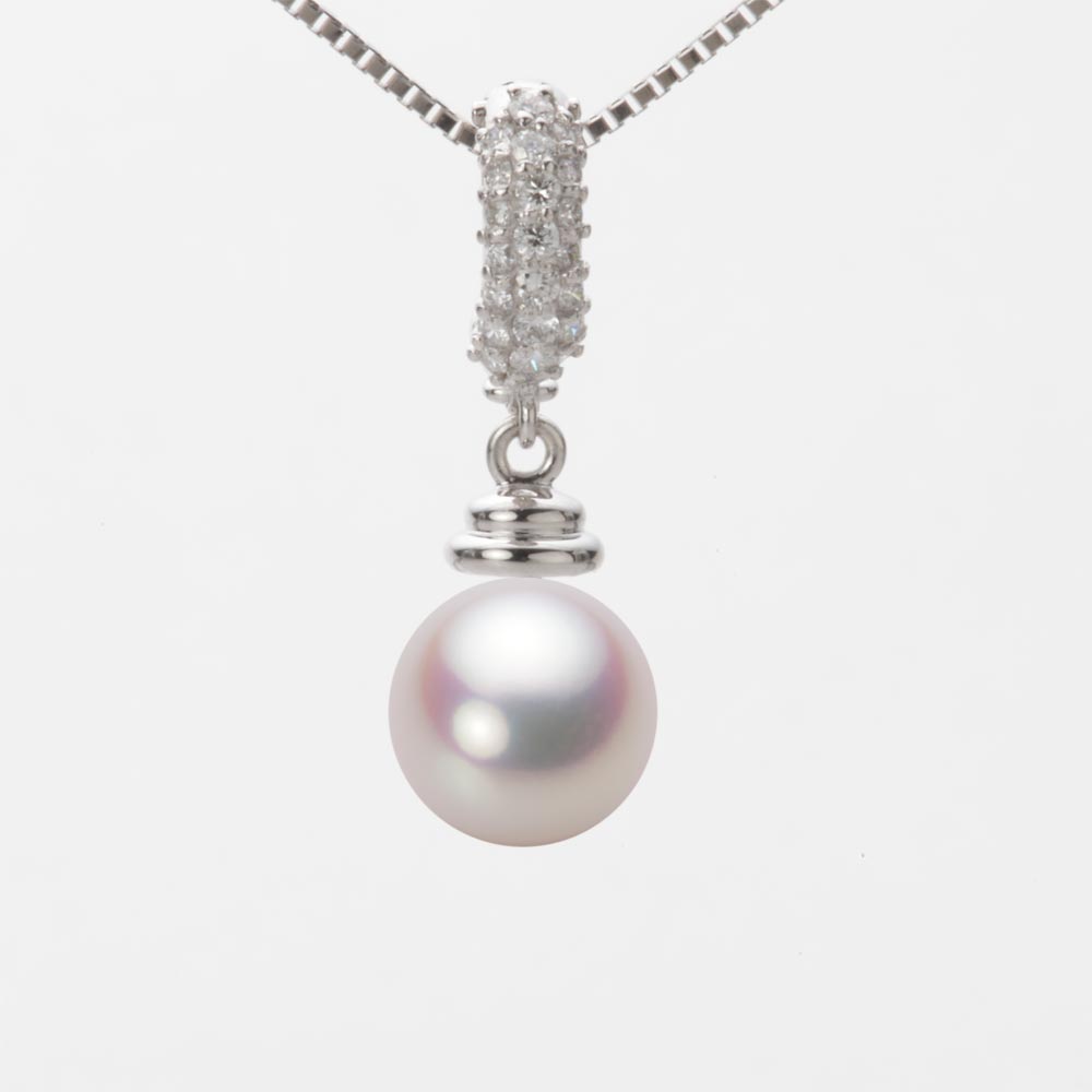 8.5mmアコヤ真珠ペンダント（ホワイトピンク・ロゼ）
