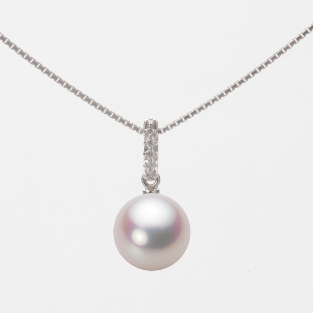8.5mmアコヤ真珠ペンダント（ホワイトピンク・ロゼ）