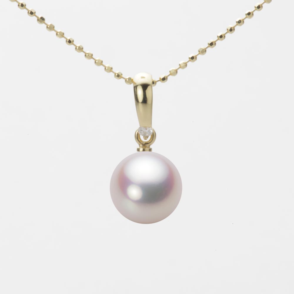 8.5mmアコヤ真珠ペンダント（ホワイトピンク・ロゼ）