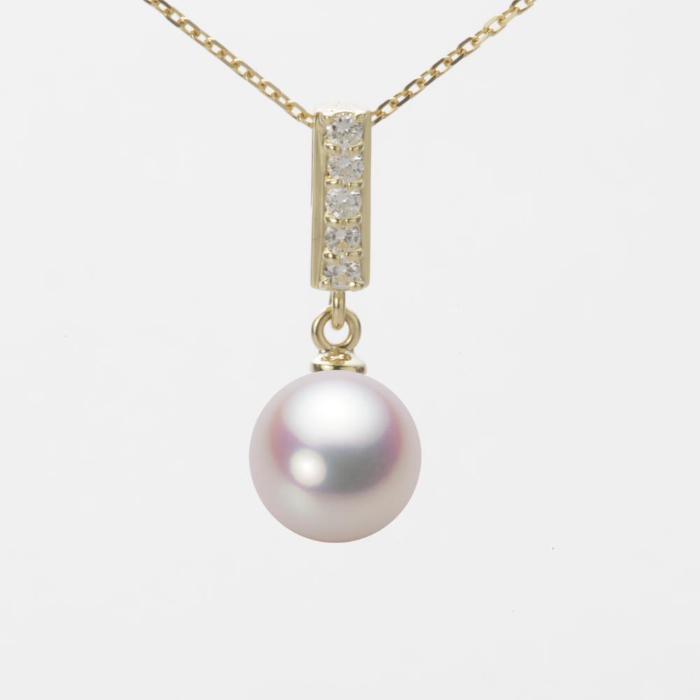 8.5mmアコヤ真珠ペンダント（ホワイトピンク・ロゼ）