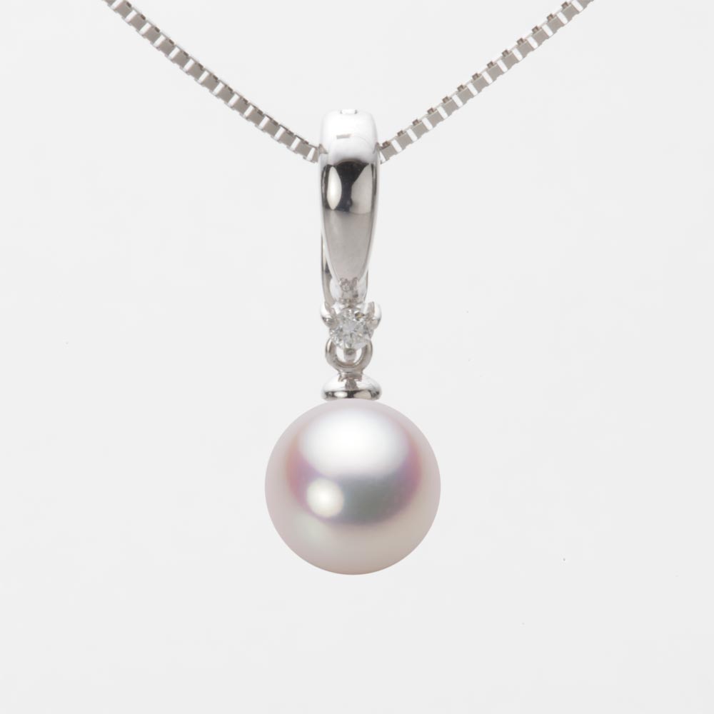 8.5mmアコヤ真珠ペンダント（ホワイトピンク・ロゼ）