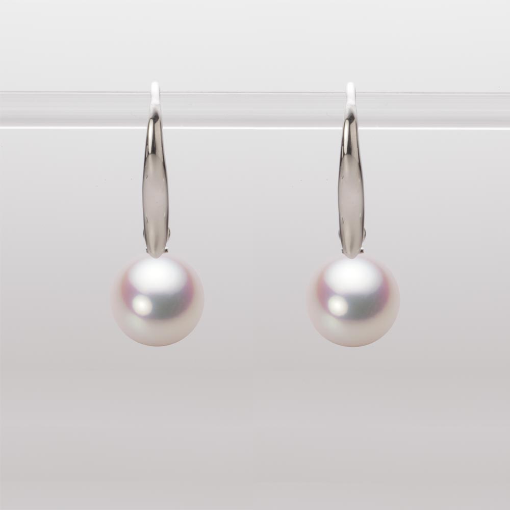 8.5mmアコヤ真珠ピアス（ホワイトピンク・ロゼ）